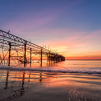 Buy canvas prints of Totland Pier Summer Sunset by Wight Landscapes