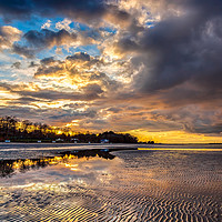 Buy canvas prints of Sunset On Ryde Beach by Wight Landscapes