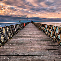Buy canvas prints of Yarmouth Pier Sunset by Wight Landscapes