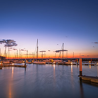 Buy canvas prints of Yarmouth Harbour At Night by Wight Landscapes