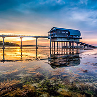 Buy canvas prints of Bembridge Lagoon Sunset by Wight Landscapes