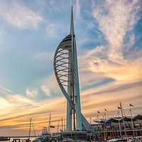 Buy canvas prints of Spinnaker Tower Sunset by Wight Landscapes