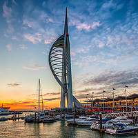 Buy canvas prints of Gunwharf Quays Sunset by Wight Landscapes