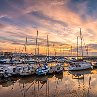 Buy canvas prints of Ryde Harbour Sunset Isle Of Wight by Wight Landscapes