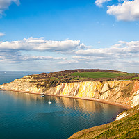 Buy canvas prints of Looking Down On Alum Bay Isle Of Wight by Wight Landscapes
