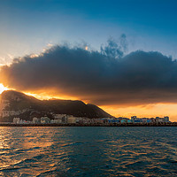 Buy canvas prints of Rock Of Gibraltar Dawn by Wight Landscapes