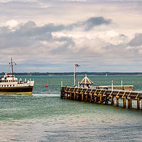 Buy canvas prints of MV Balmoral At Yarmouth Pier Panorama by Wight Landscapes