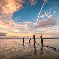 Buy canvas prints of Western Beach Sunset Ryde Isle Of Wight by Wight Landscapes