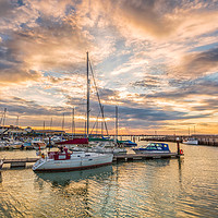 Buy canvas prints of Ryde Harbour Sunset 2 Isle Of Wight by Wight Landscapes