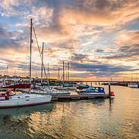 Buy canvas prints of Ryde Harbour Sunset 3 Isle Of Wight by Wight Landscapes