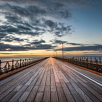 Buy canvas prints of Ryde Pier Sunset Afterglow by Wight Landscapes