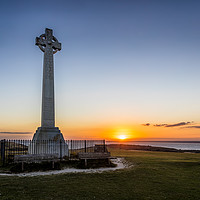 Buy canvas prints of Alfred Lord Tennyson Monument Sunset by Wight Landscapes