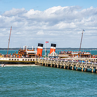 Buy canvas prints of PS Waverley At Yarmouth Pier by Wight Landscapes