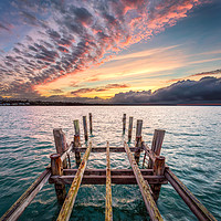 Buy canvas prints of Old Ryde Pier Sunset by Wight Landscapes