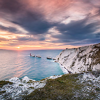 Buy canvas prints of Scratchells Bay and The Needles by Wight Landscapes