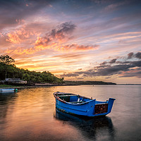 Buy canvas prints of Little Boat Sunset by Wight Landscapes
