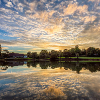 Buy canvas prints of Wootton Millpond Sunset by Wight Landscapes