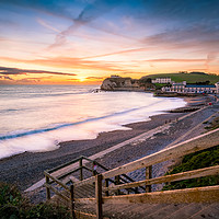 Buy canvas prints of Coastal Path Freshwater Bay by Wight Landscapes