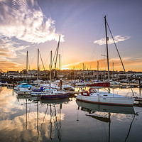 Buy canvas prints of Ryde Harbour Sunset by Wight Landscapes