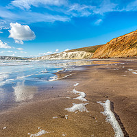 Buy canvas prints of Compton Bay Summer Beach by Wight Landscapes