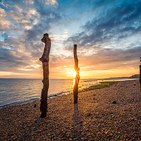 Buy canvas prints of Woodside Bay Sunrise by Wight Landscapes