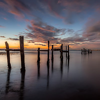 Buy canvas prints of Binstead Jetty Sunset Isle Of Wight by Wight Landscapes