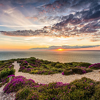Buy canvas prints of Headon Hill Sunset #3 by Wight Landscapes