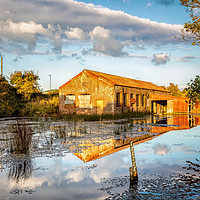 Buy canvas prints of Bembridge Lagoons Boatshed by Wight Landscapes