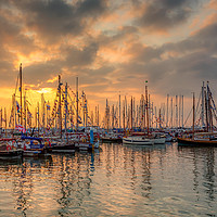 Buy canvas prints of Old Gaffer Sunset Yarmouth Isle Of Wight by Wight Landscapes