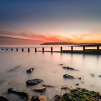 Buy canvas prints of Yaverland Beach Sunset by Wight Landscapes