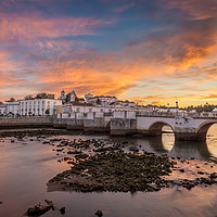 Buy canvas prints of Sunset at Tavira Algarve Portugal by Wight Landscapes