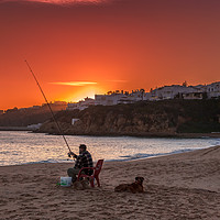 Buy canvas prints of Albufeira Sunset Algarve Portugal by Wight Landscapes