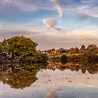 Buy canvas prints of Autumn Mill Pond Wootton Bridge Isle Of Wight by Wight Landscapes