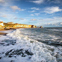 Buy canvas prints of Freshwater Bay Beach Isle Of Wight by Wight Landscapes