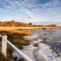 Buy canvas prints of Frozen River Yar Freshwater Isle Of Wight by Wight Landscapes