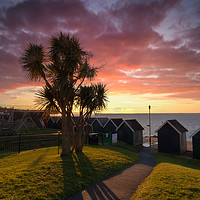 Buy canvas prints of Gurnard Bay Sunset Isle Of Wight by Wight Landscapes