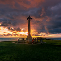 Buy canvas prints of Tennyson Down Sunset by Wight Landscapes