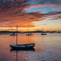Buy canvas prints of Newtown Boats Sunset by Wight Landscapes