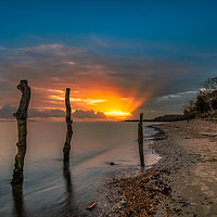 Buy canvas prints of Woodside Bay Sunrise Isle Of Wight by Wight Landscapes