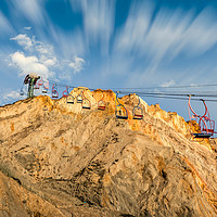 Buy canvas prints of The Needles Chairlift by Wight Landscapes