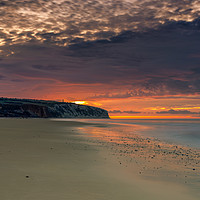 Buy canvas prints of Dawn At Sandown Beach by Wight Landscapes