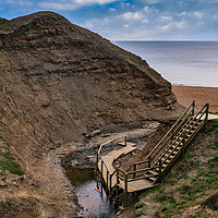 Buy canvas prints of Steps To Shepherds Chine by Wight Landscapes