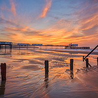 Buy canvas prints of Sandown Pier Sunrise by Wight Landscapes