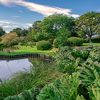 Buy canvas prints of Riverside Garden Alverstone Isle Of Wight by Wight Landscapes