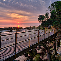 Buy canvas prints of Sunrise The Boardwalk Seagrove Bay Isle Of Wight by Wight Landscapes