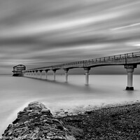 Buy canvas prints of Bembridge Lifeboat Station Black and White LE by Wight Landscapes