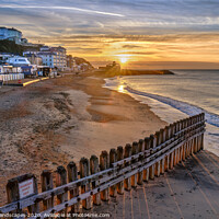 Buy canvas prints of Sunrise On Ventnor Beach by Wight Landscapes