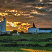 Buy canvas prints of St Catherines Sunset by Wight Landscapes