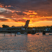 Buy canvas prints of Fishbourne Ferry Terminal Sunset by Wight Landscapes