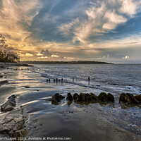Buy canvas prints of Bembridge Beach Sunset by Wight Landscapes